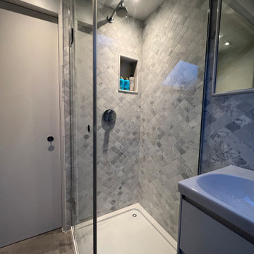 Luxurious marble loft shower room
