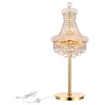 CWI Lighting - Empire 6 Light Table Lamp With Gold Finish - Whether you're looking for nightime luminescence or for luxe layered lighting, the Empire 6 Light Table Lamp can provide what you need and more. The lamp is designed with a gold-finished hardware and a shade embellished with clear crystals. This glistening light source can shed a beautiful glow in the bedroom, soften the mood in the living room, and make an entryway feel more inviting.  Feel confident with your purchase and rest assured. This fixture comes with a one year warranty against manufacturers defects to give you peace of mind that your product will be in perfect condition.