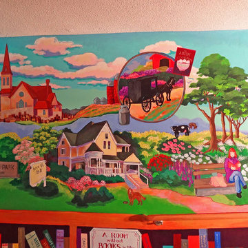 Mural, public library