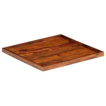 vidaXL Serving Tray Wooden Tray Coffee Table Kitchen Tray Solid Sheesham Wood