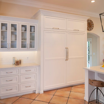 Transitional Kitchen Remodel with Paneled Refrigerator for a Seamless Look