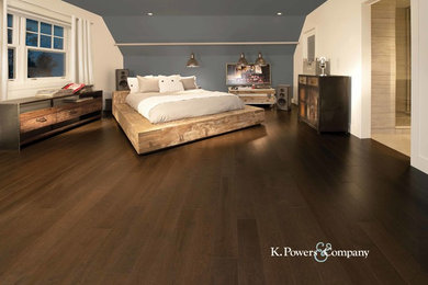 Example of a minimalist bedroom design in Boston