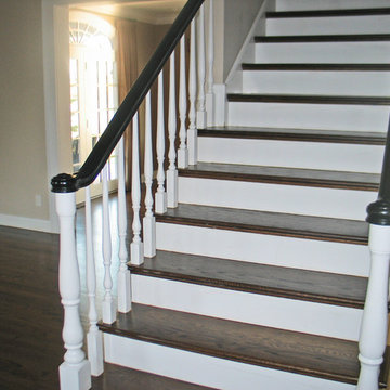 Red Oak Wood Floors with Spice Brown Stain
