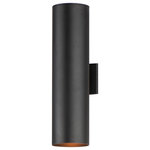 Maxim Lighting - Outpost 2-Light 6"W x 22"H Outdoor Wall Sconce, Black - Classic cylinder up and down lights provide directional light without glare. Available in 3 sizes with both incandescent and LED versions. Available in Architectural Bronze, Aluminum, or Black.