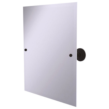 Frameless Rectangular Beveled Edge Tilt Mirror, Oil Rubbed Bronze