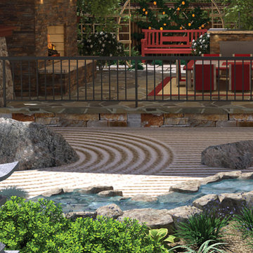 Asian Garden with Koi Pond
