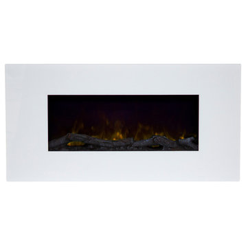 Northwest 36'' Color Changing LED Electric Fireplace with Remote, White