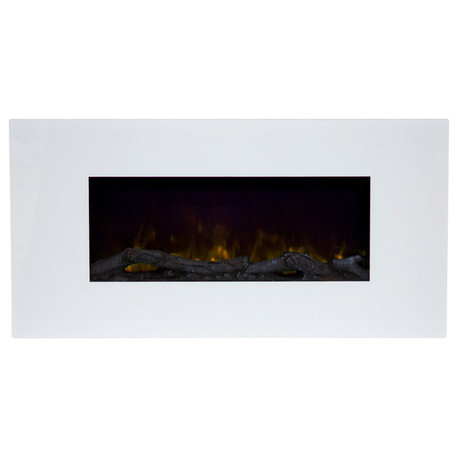 Northwest 36'' Color Changing LED Electric Fireplace with Remote, White