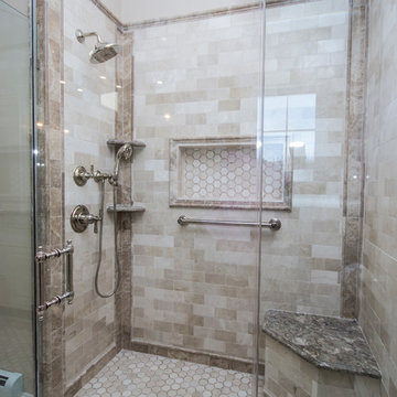 Glamorous white bathroom suite