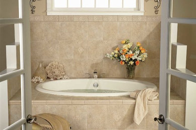Inspiration for a transitional bathroom in Manchester.