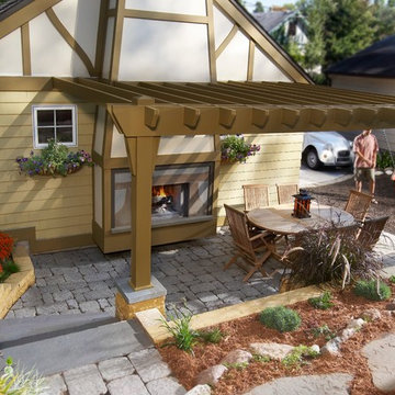 Outdoor Urban Retreat - Outdoor Fireplace and Patio