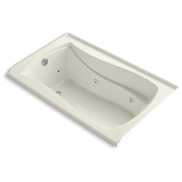 Kohler Mariposa 60"x36" Alcove Whirlpool With Left-Hand Drain, Biscuit