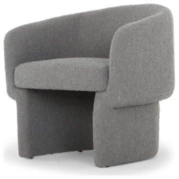 Metro Jessie Accent Chair, Charcoal Boucle Upholstery