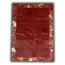 Patchwork Leather Cubed Cowhide Rug, Red With Acid Red Border, 200x300 cm