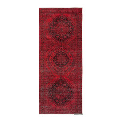Over-dyed Turkish Vintage Runner - Area Rugs