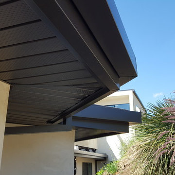 Cladding-Soffits, Fascia, Beams. Box Gutter "Tall" Glendale Ca.