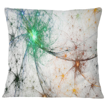 Abstract Colorful Fireworks Abstract Throw Pillow, 18"x18"