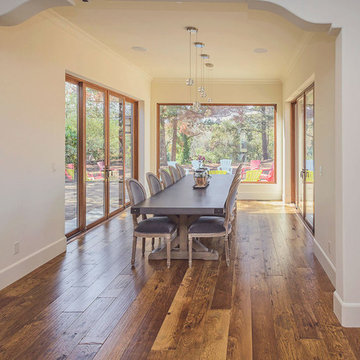 Custom Hand-Scraped Hickory Floor in Cupertino California