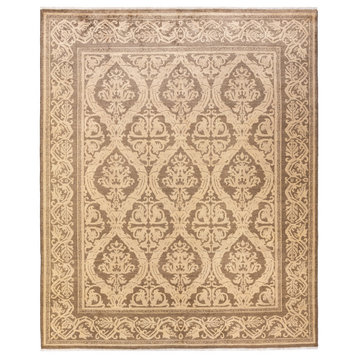 Eclectic, One-of-a-Kind Handmade Area Rug Ivory, 7'10"x9'8"