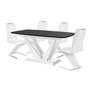 Black/White Table/White Chairs