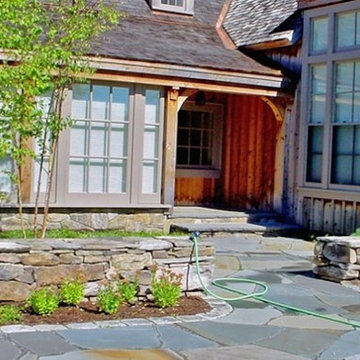 Stone Walkway with Cobblestone Edge