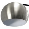 Lalia Home Black Matte Swivel Floor Lamp With Inner White Dome Shade