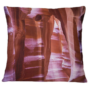 Antelope Canyon Structures Landscape Photography Throw Pillow, 16"x16"