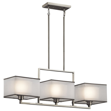 Kichler 43437 Kailey 3-Light 36"W Linear Chandelier - Brushed Nickel