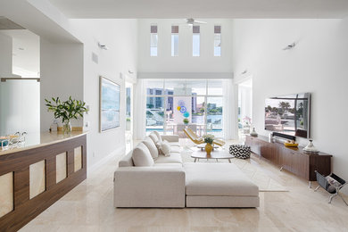 Inspiration for a contemporary living room remodel in Miami
