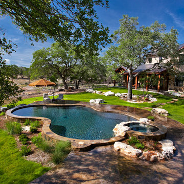 Bulverde Natural Pool/Spa/Outdoor Living/Sport Court