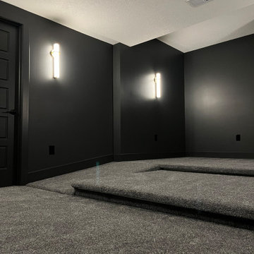 Black and Gold Basement Remodel