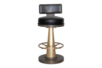 Brass or Copper Cone Bar Chair (Raised Back)