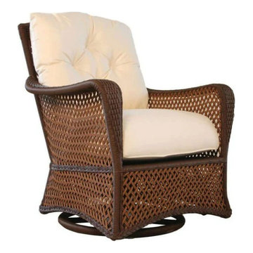 Lloyd Flanders Grand Traverse Wicker Swivel Glider Lounge Chair