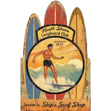 North Shore Longboards Surfing Sign