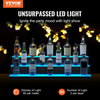 VEVOR LED Lighted Liquor Bottle Display Bar Shelf RF & App Control 40" 3-Step