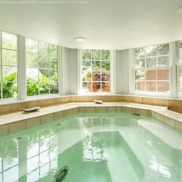 Hot Tub Room with All New White Windows - Renewal by Andersen San Francisco Bay