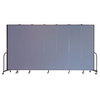 Freestanding 88 in. Portable Room Divider w 7 Panels (Stone Fabric)