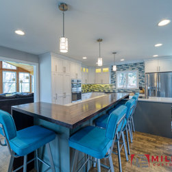Moorhead, MN - Transitional - Wenge Waterfall Kitchen Countertop - Kitchen Countertops