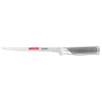 Global Classic Stainless Steel Flexible Swedish Fillet Knife, 8"