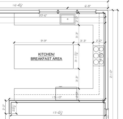 Is there an ideal ratio for a kitchen island?