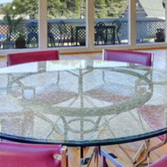 Crackled glass table tops - fab glass and mirror