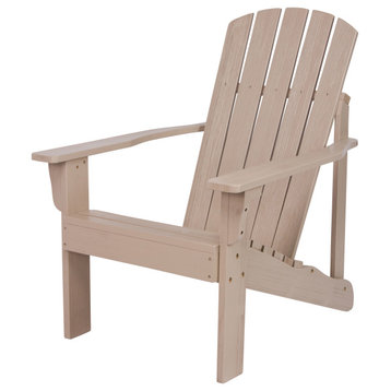 Shine Company 4626Gs Mid-Century Modern Adirondack Chair, Graystone