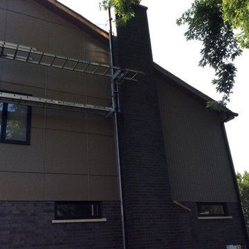 DURING PHOTO #2 - Contemporary Style Home in Glenview, IL, James Hardie Panel Si
