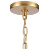 Abaca 32'' Wide 6-Light Chandelier Brushed Gold