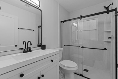 Bathroom - transitional bathroom idea in Raleigh