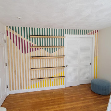 Custom Slat Feature Wall & Display Shelving