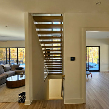 Project #111 | Open-Riser Staircase with Glass Panel Detail