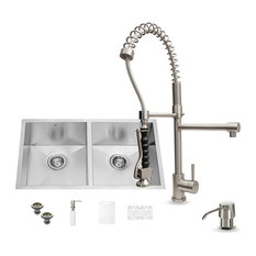 VIGO All-in-One 32-inch Stainless Steel Undermount Kitchen Sink and Zurich Stain