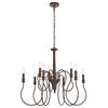 Elegant Lighting LD7045D30 Flynx 9 Light 31"W Taper Candle Style - Weathered