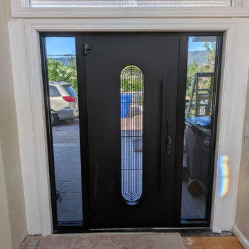Ronex 0521 Black with double sidelights with clear-mirrored glass and Fingerprin